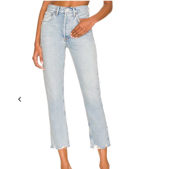 AGOLDE Riley High Rise Straight Crop Jeans Size 29 - Picture 1 of 8